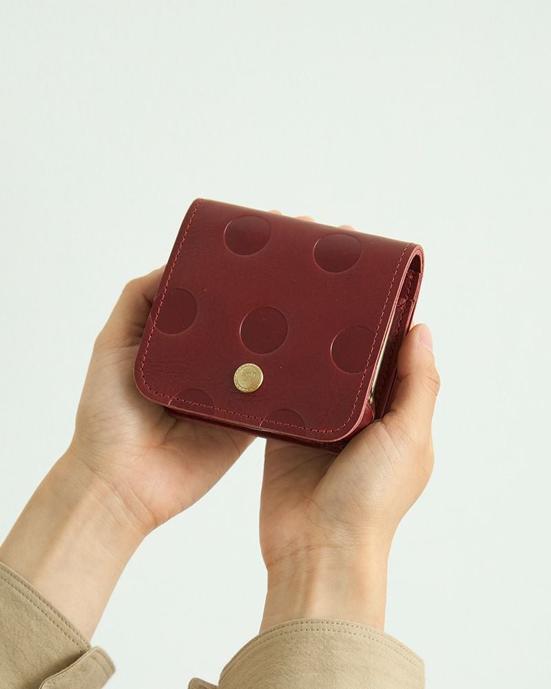 【未使用品】浅草革小物Kanmi. カンイ キャンディがま口コンパクトウォレット 小さくてもお札を折らずに「キャンディ がま口コンパクトウォレット