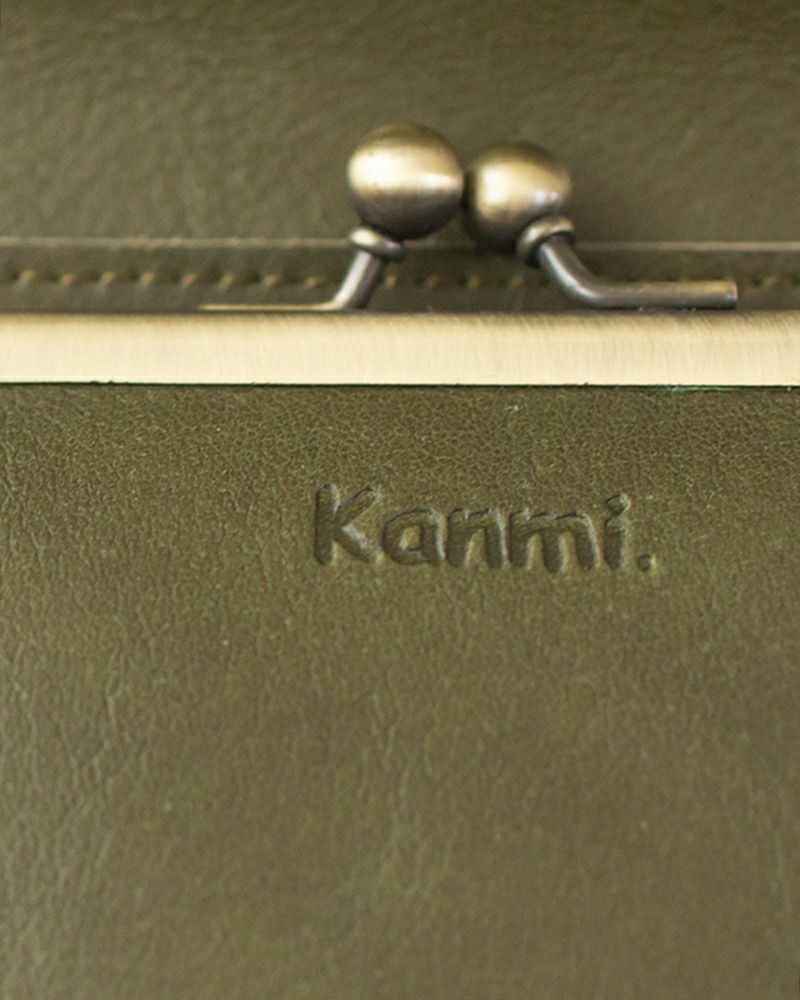 がま口の色：オリーブグリーン