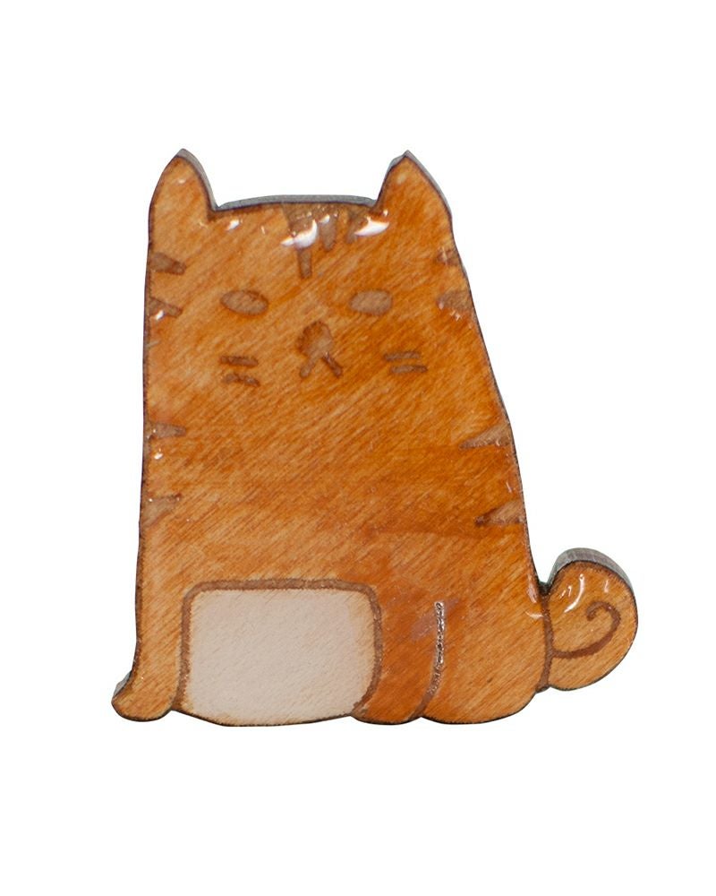 看板猫たちが勢ぞろい「クリアウッド ねこno ブローチ」 | Kanmi