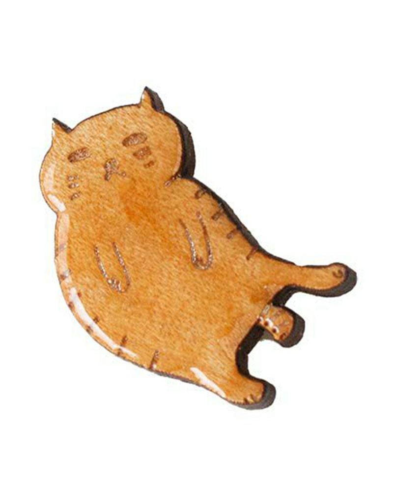看板猫たちが勢ぞろい「クリアウッド ねこno ブローチ」 | Kanmi