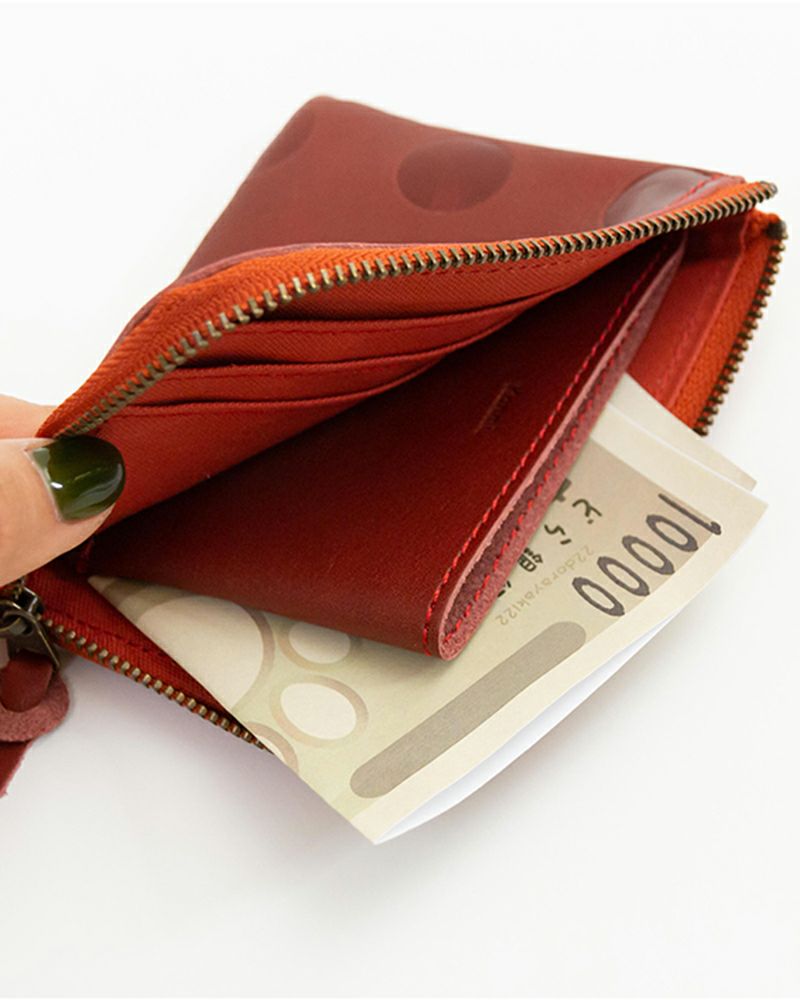 ミニ財布の色：チェリーレッド