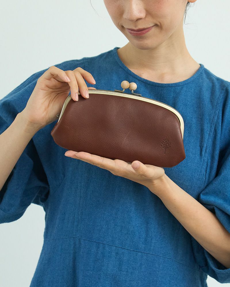 がま口の色：ダークブラウン