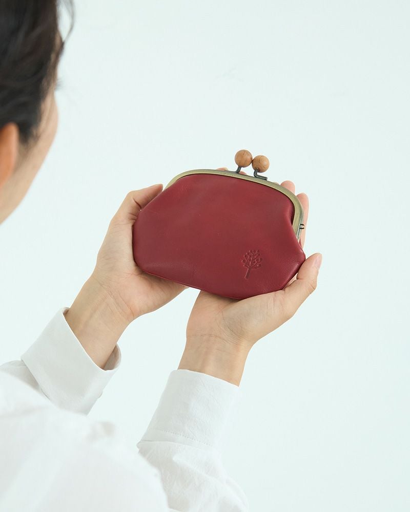 ドロップツリー木玉 親子がま口：レッド