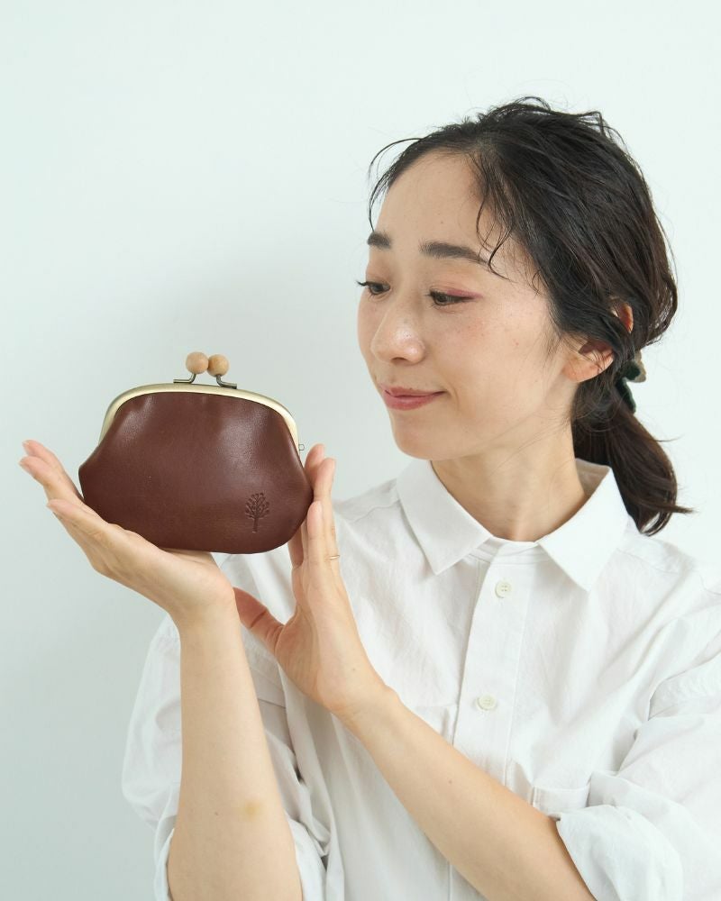 手になじむやさしい曲線「ドロップツリー木玉 親子がま口」 | Kanmi