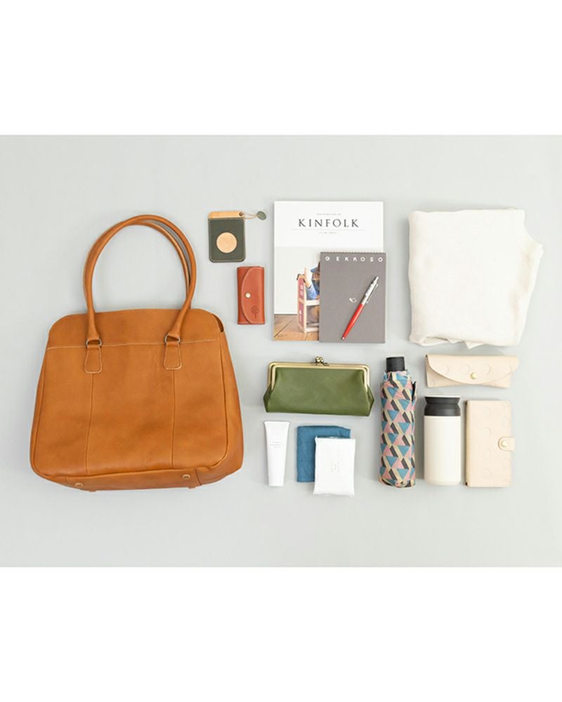 がま口トートの色：キャメル