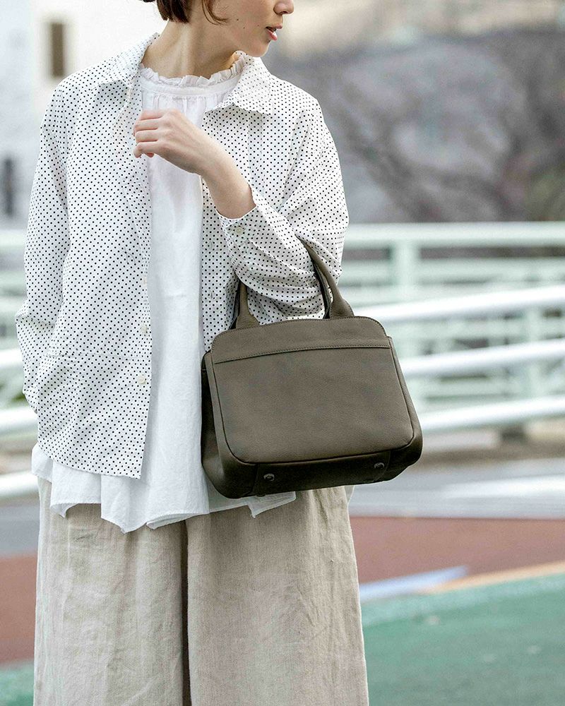 がま口ショルダーの色：グリーン