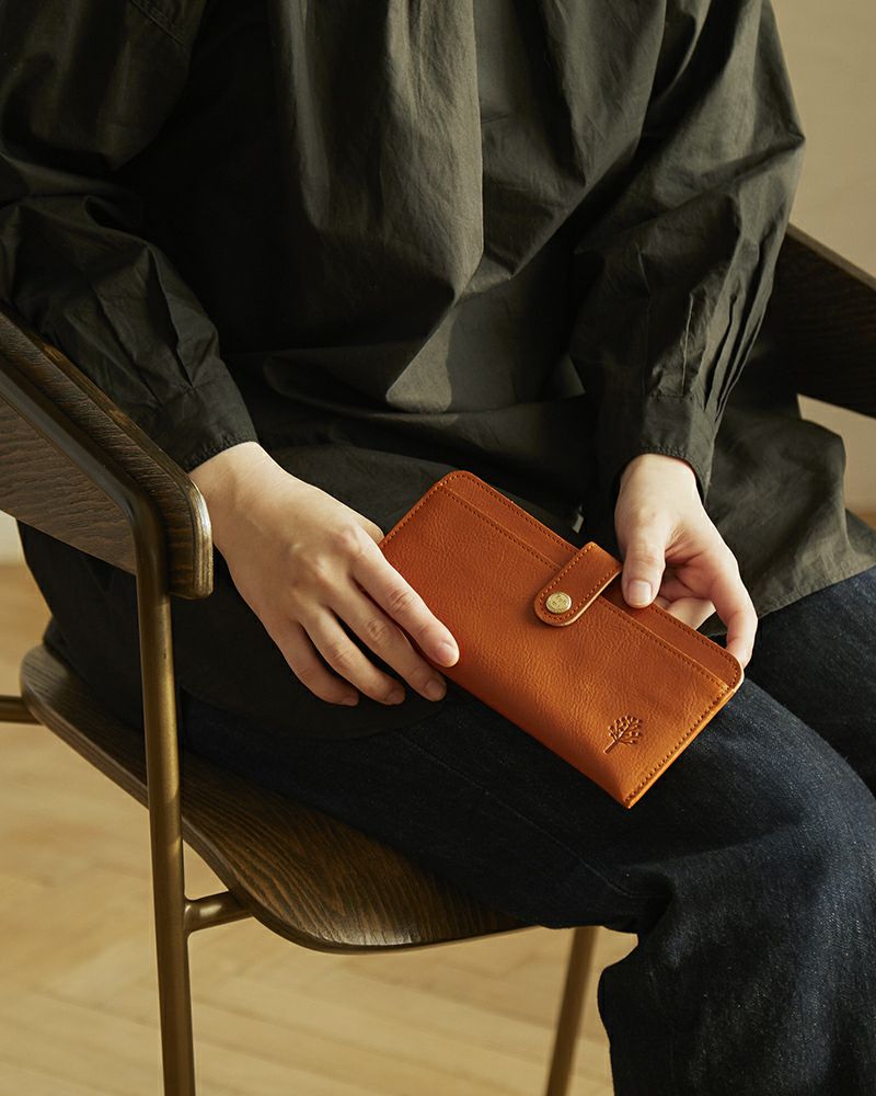 通帳も入る、薄型財布「ドロップツリー スリムウォレット」 | Kanmi