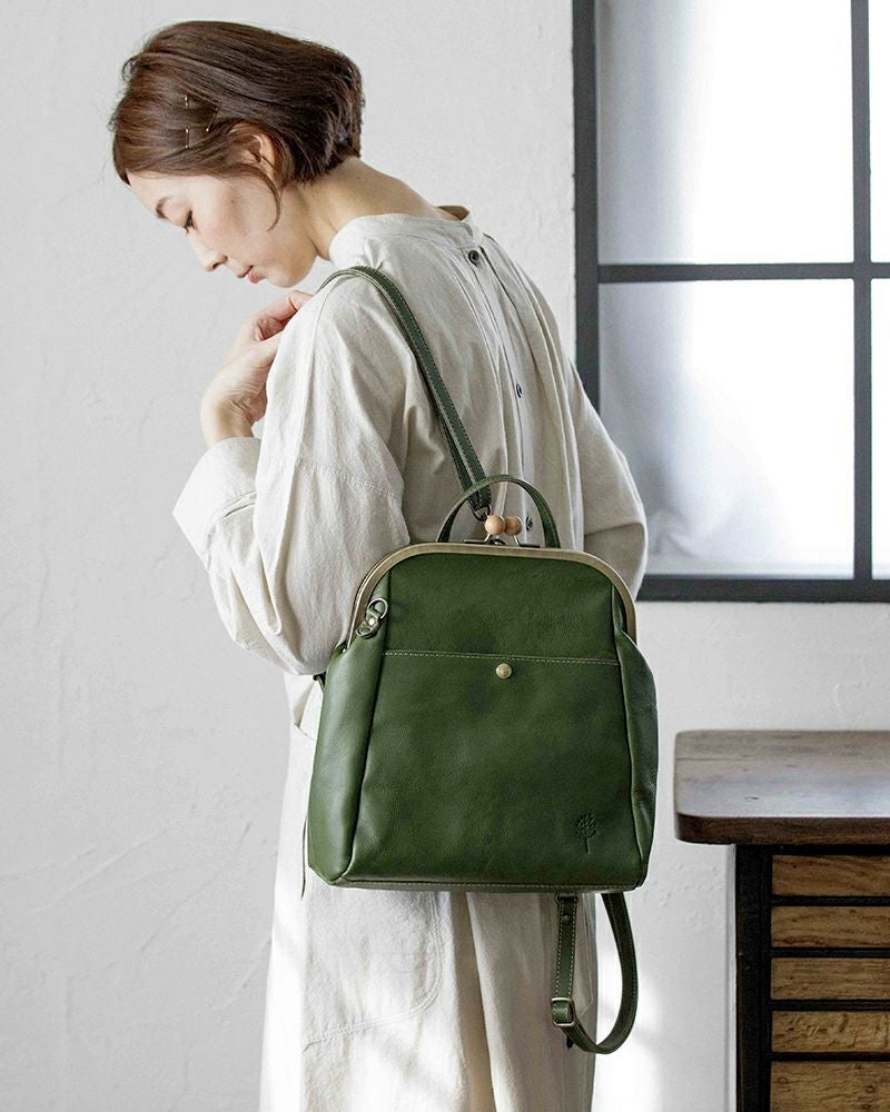 ドロップツリー木玉 がま口 3WAY バッグ