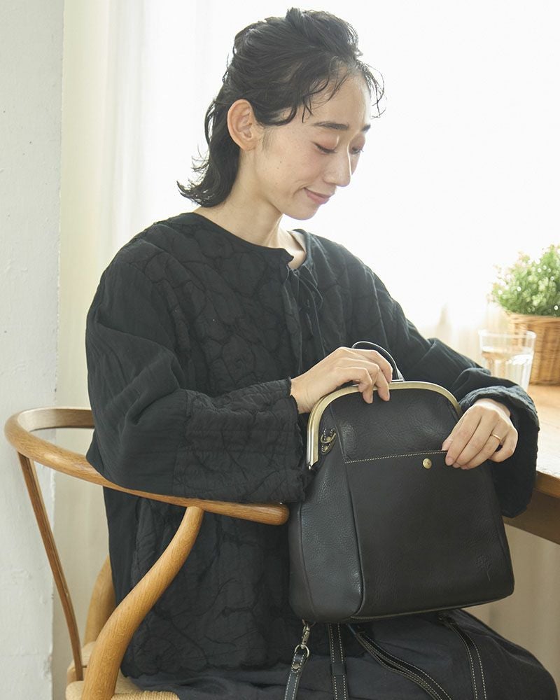 ドラマ登場☆木玉バッグが進化「ドロップツリー木玉 がま口 3WAY バッグ」