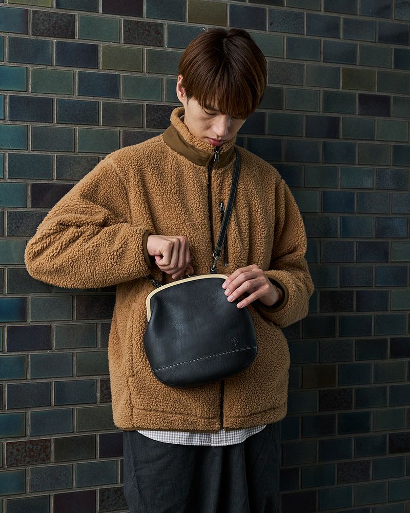 やさしい開閉音にほっこりな がま口ショルダー「ドロップツリー木玉