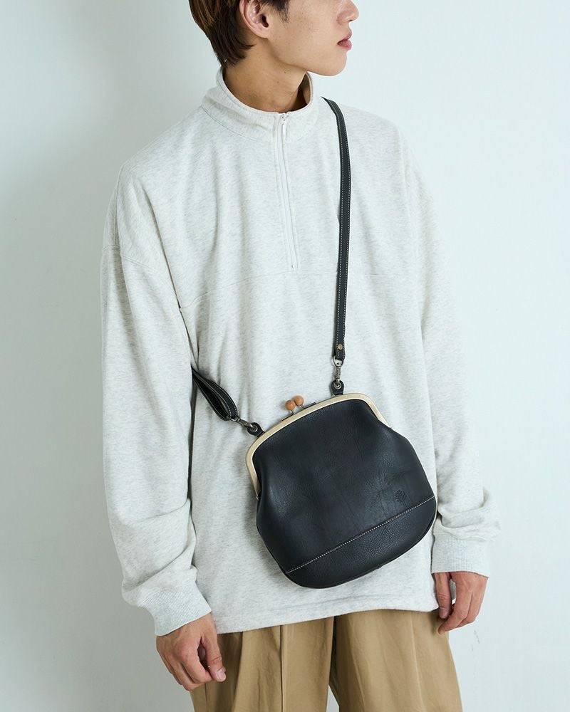 やさしい開閉音にほっこりな がま口ショルダー「ドロップツリー木玉