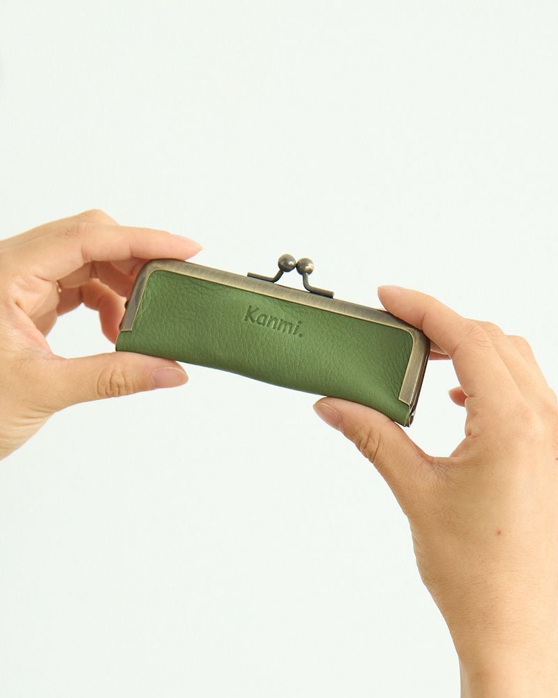 がま口印鑑ケースの色：リーフグリーン