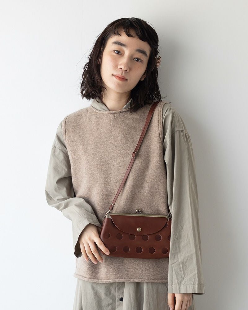 便利なショルダー付きお財布「キャンディ ルーフがま口お財布