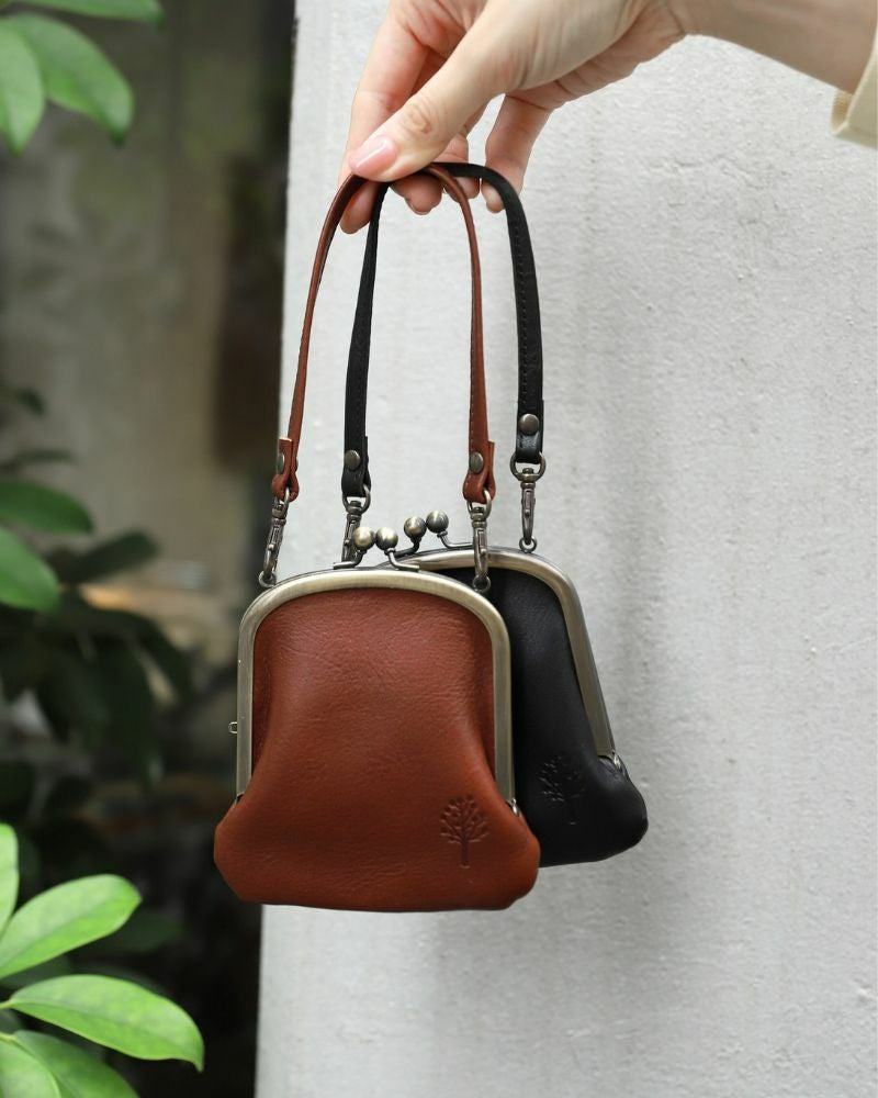 パスケース付きの小さなバッグ「ドロップツリー プチトート がま口