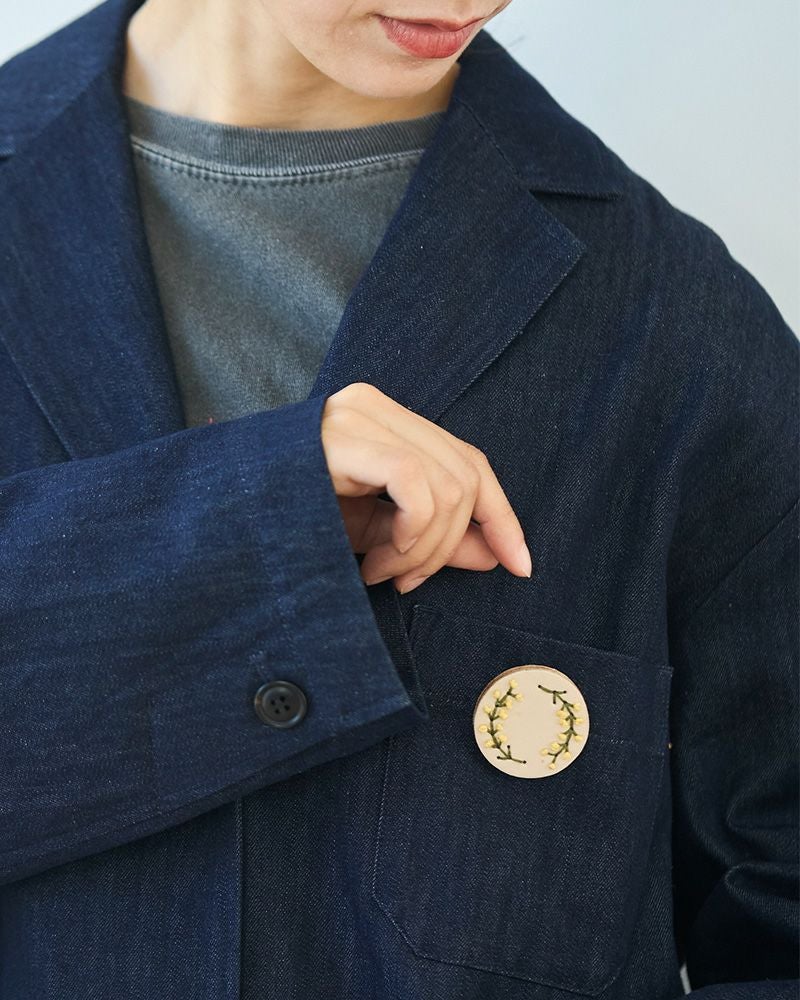 「sa i te ブローチ」フレッシュミモザ