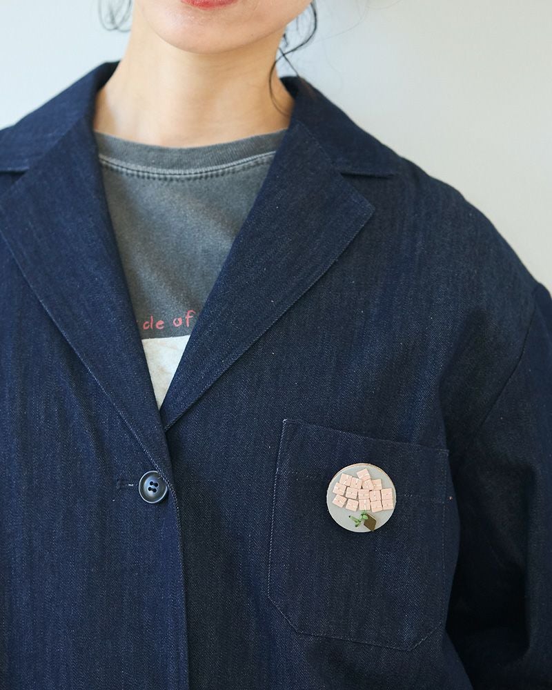 「sa i te ブローチ」アジサイピンク