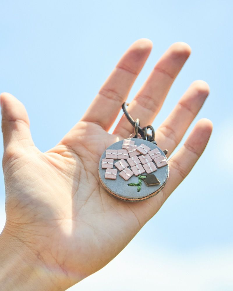 「sa i te キーリング」アジサイピンク