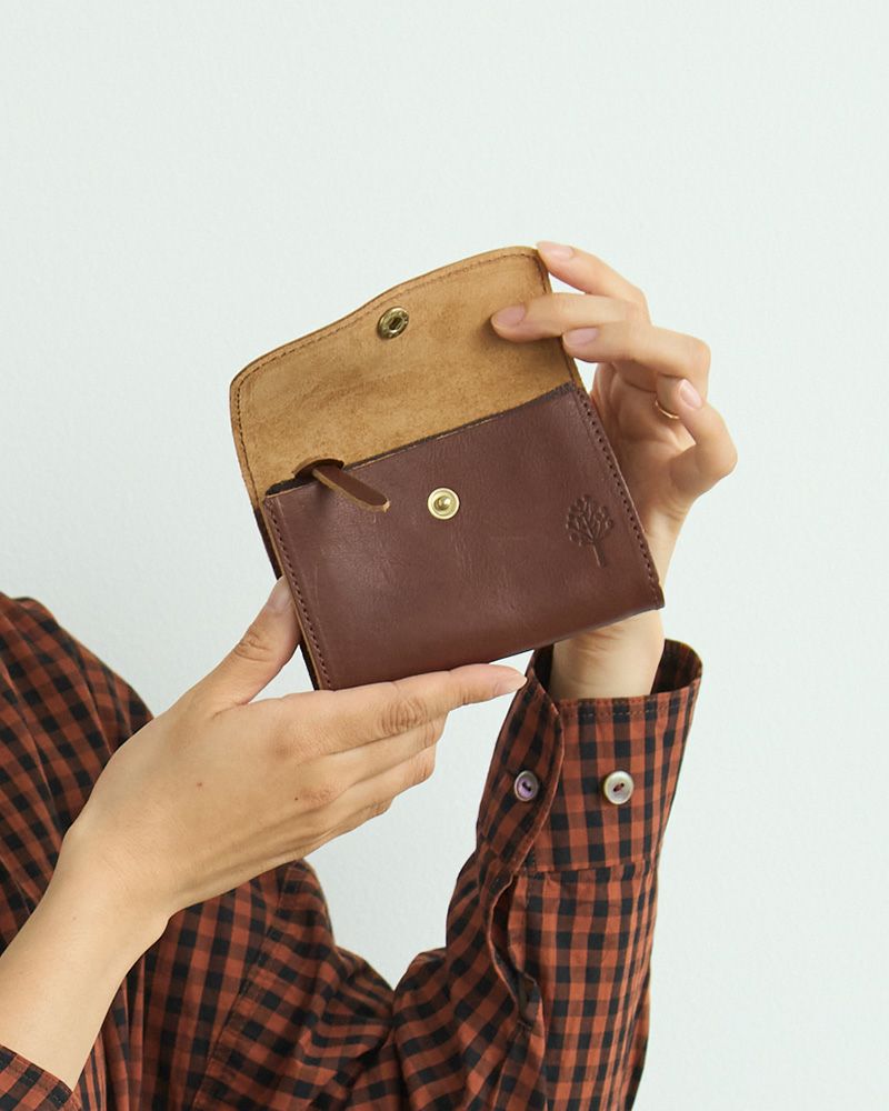 「ドロップツリー ミニウォレット」ダークブラウン