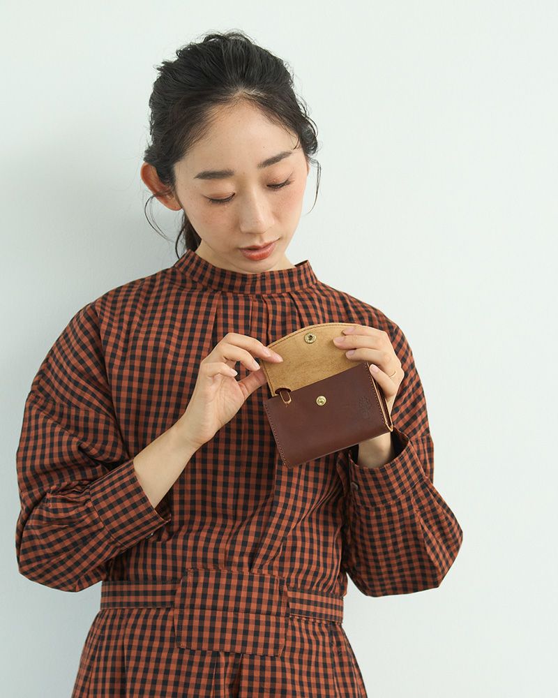 「ドロップツリー ミニウォレット」ダークブラウン