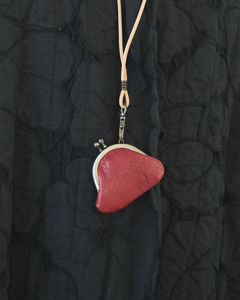 ドロップツリー こがま口 ネックレス：レッド