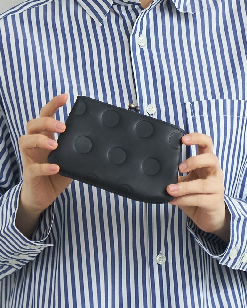 「キャンディ あおりがま口 (M)」ブラック