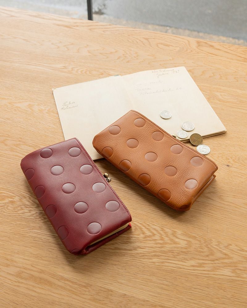 がま口好きさんのコンパクト長財布「キャンディ あおりロングがま口