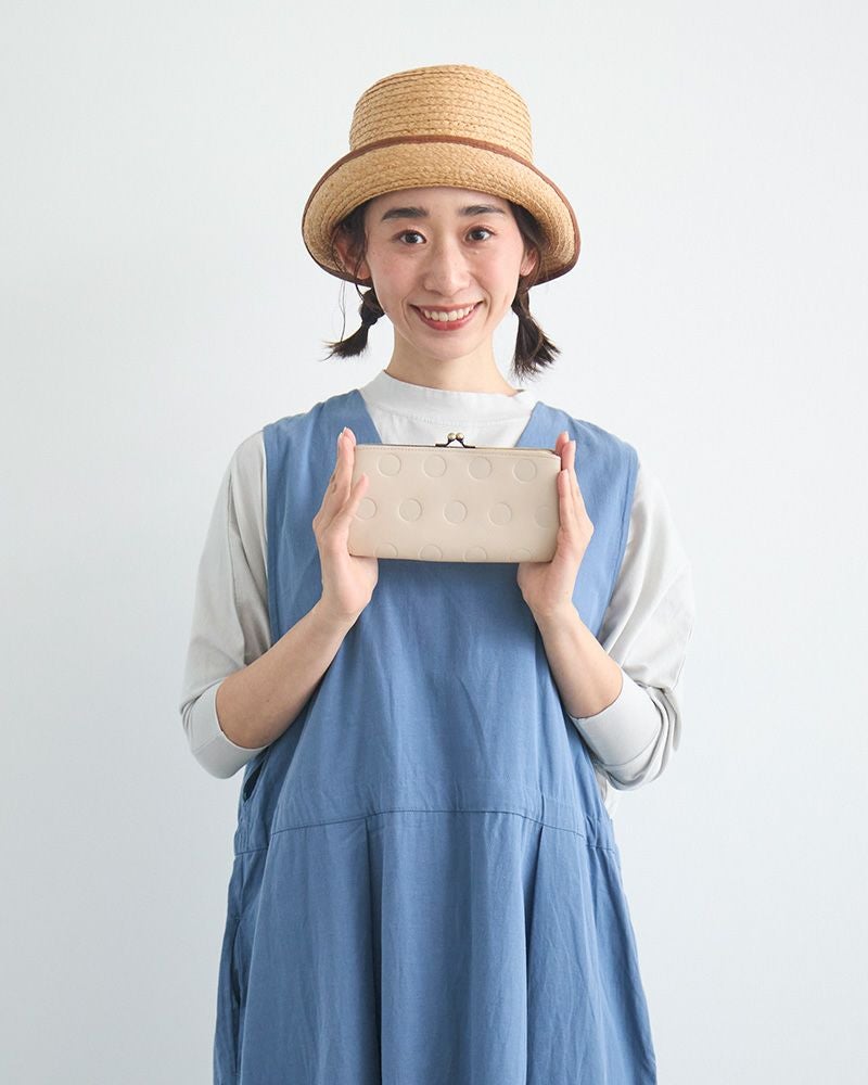 キャンディ あおりロングがま口ウォレット：バニラ