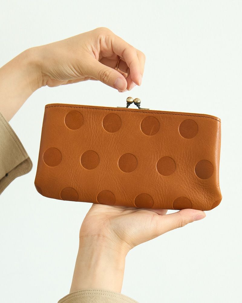 がま口好きさんのコンパクト長財布「キャンディ あおりロングがま口