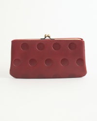 キャンディ あおりロングがま口ウォレット：チェリーレッド