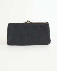 キャンディ あおりロングがま口ウォレット：ブラック