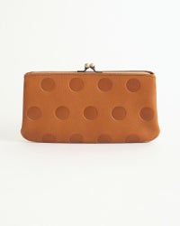 キャンディ あおりロングがま口ウォレット：キャラメル