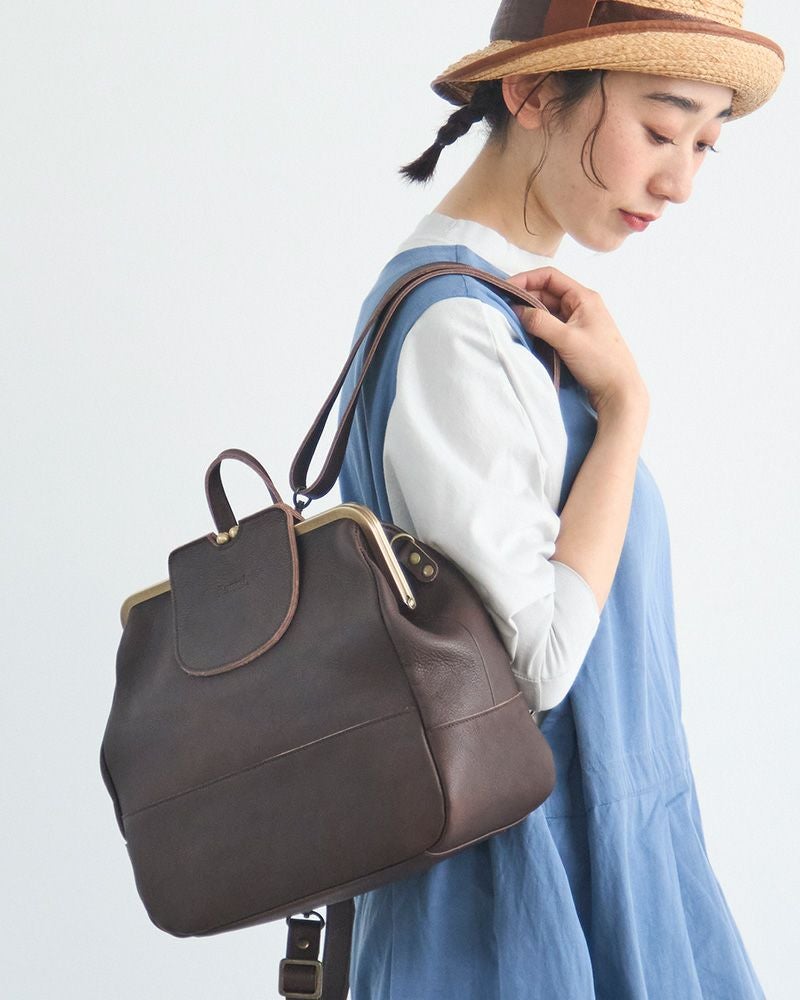 便利な３WAY「mukurino がま口 3WAYリュック」