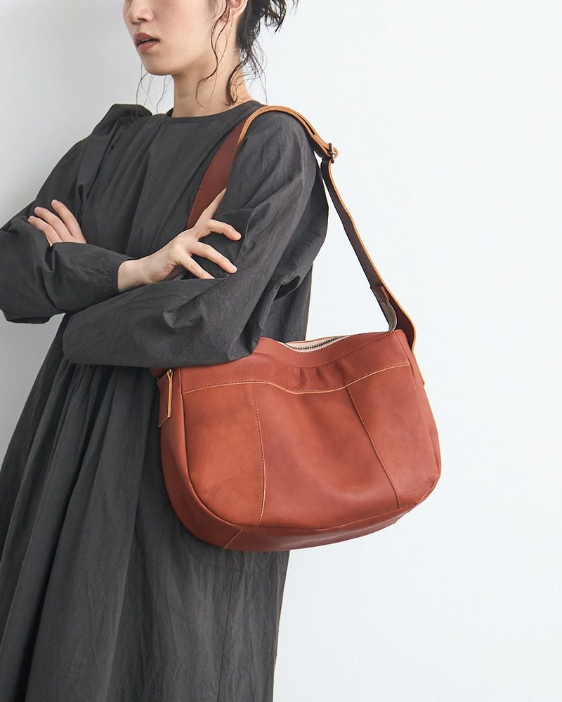 「All story pote ショルダーバッグ」レンガ