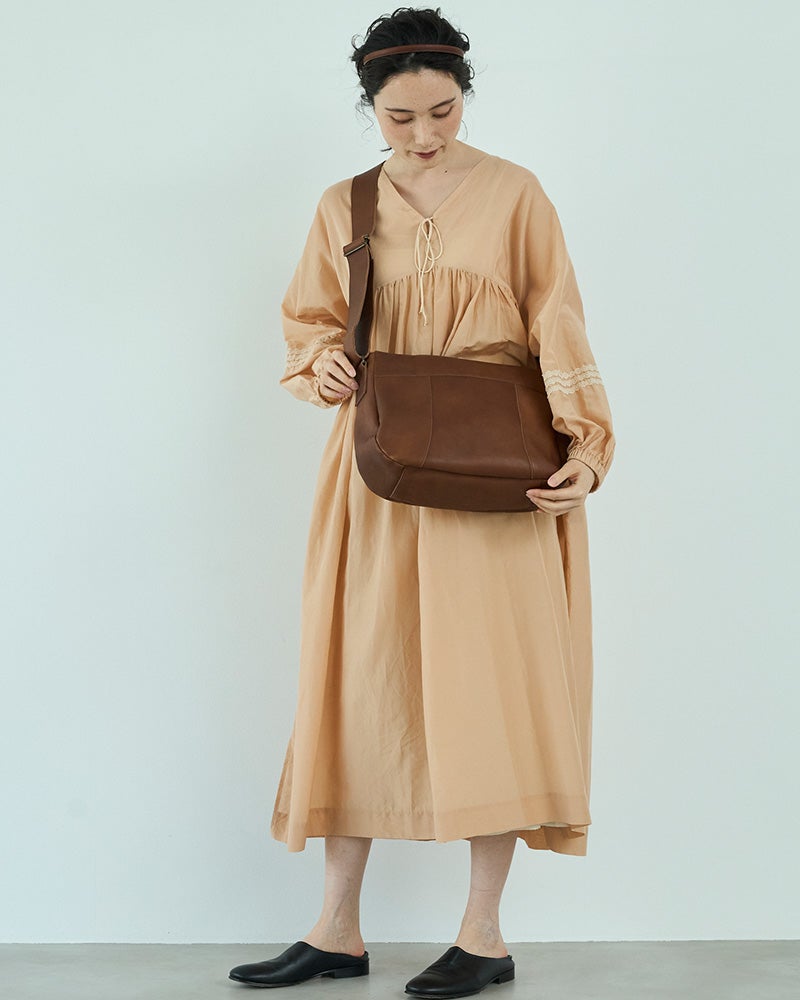 「All story pote ショルダーバッグ」ダークブラウン