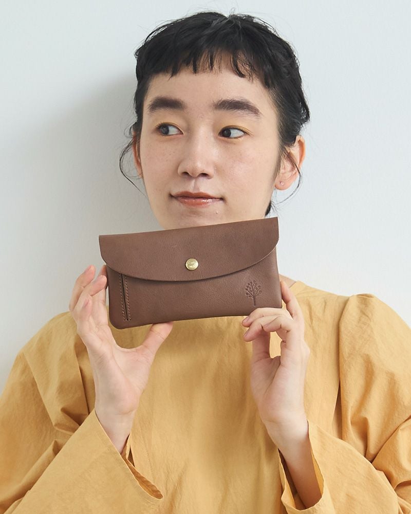 ぱんのみみ　長財布 スリムで軽い「ドロップツリー ポケットロングウォレット」（プチ