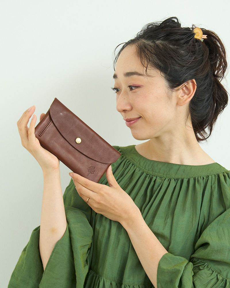 服/ファッション 小物 財布 スリムで軽い「ドロップツリー ポケットロングウォレット」（プチ