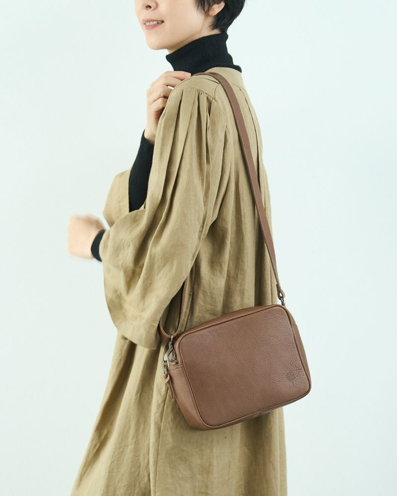 ドロップツリー BOXショルダーバッグ：グレー