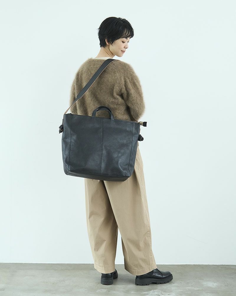 優しさが広がる特大サイズの「fuwari トートショルダーバッグ (L