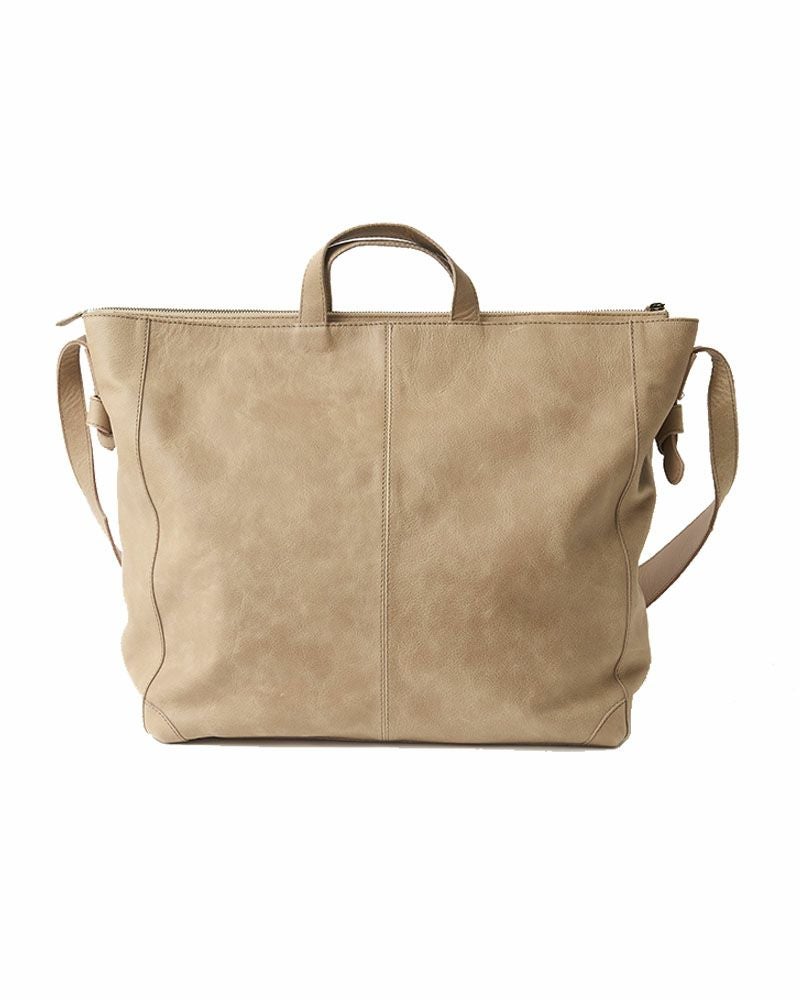 fuwari トートショルダーバッグ (L) グレージュ