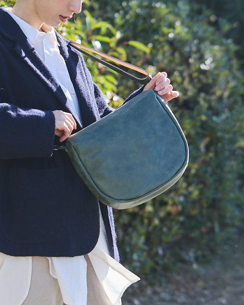 「fuwari ショルダーバッグ」グリーンブルー