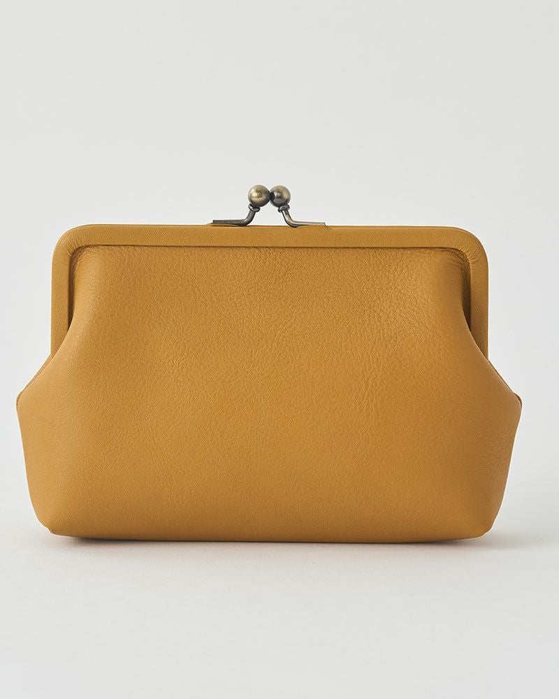 itsu mono がま口ポーチ(M)　マスタード