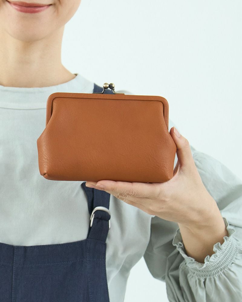 itsu mono がま口ポーチ(M)　キャラメル