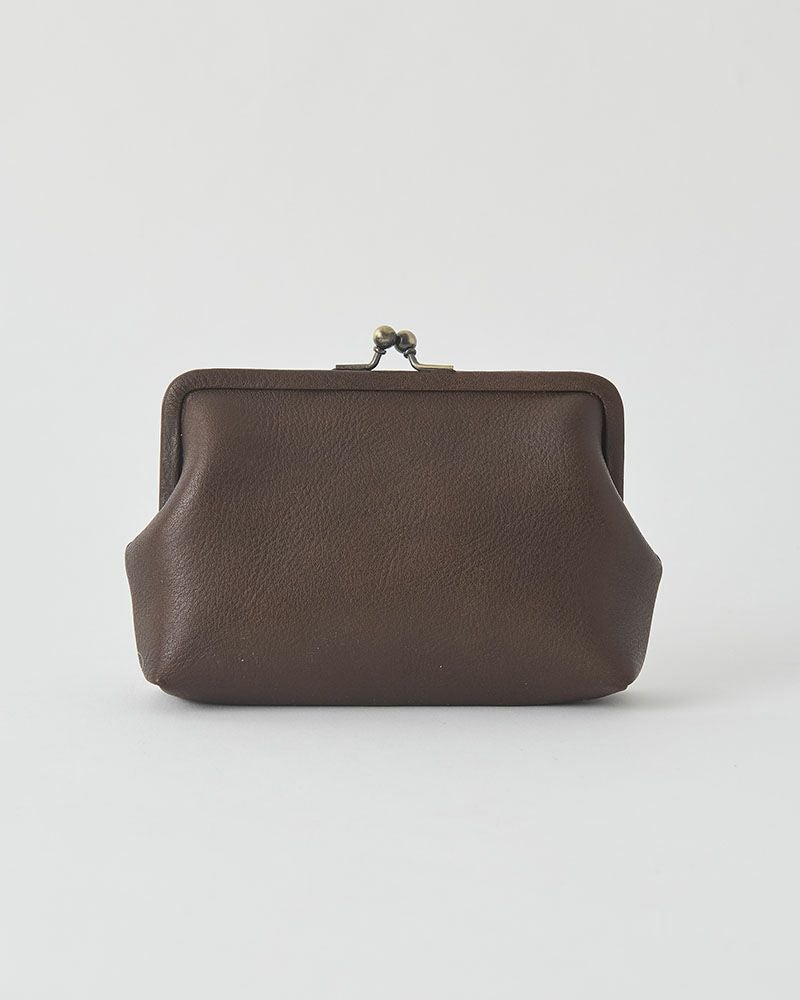 itsu mono がま口ポーチ(M) ダークブラウン