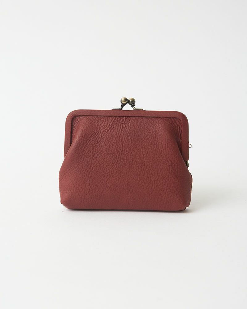 itsu mono スクエアがま口ポーチ(S) レッド