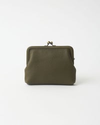 itsu mono スクエアがま口ポーチ(S) グリーン