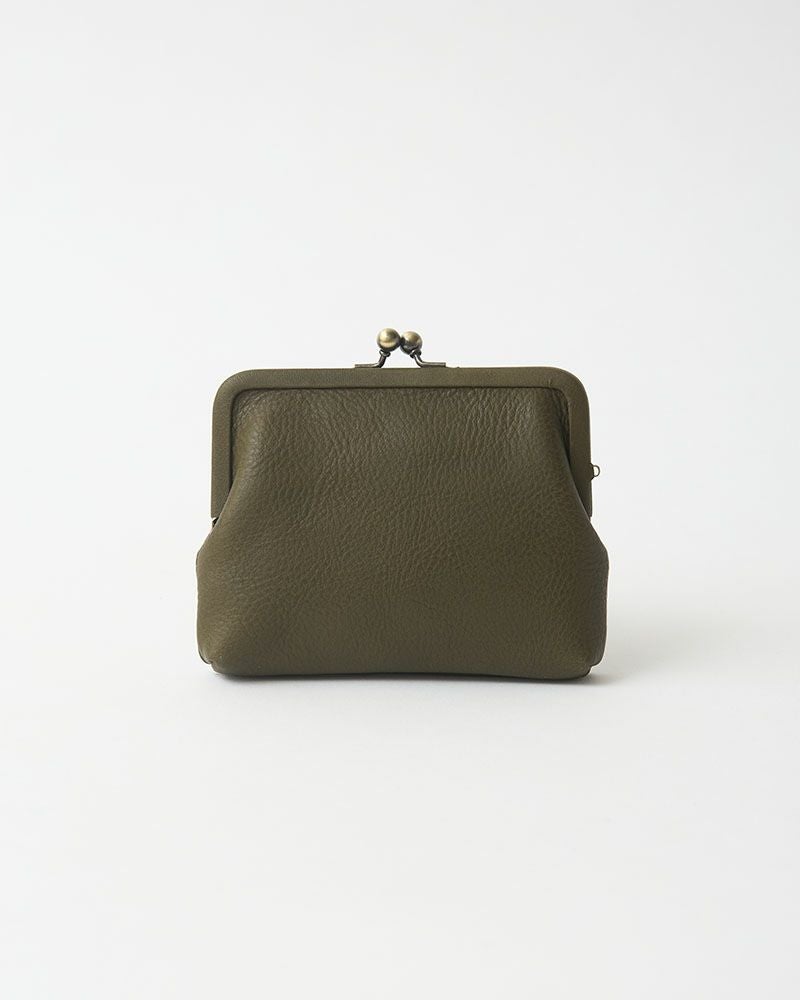 itsu mono スクエアがま口ポーチ(S) グリーン