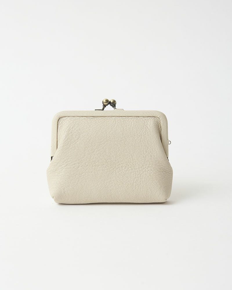 itsu mono スクエアがま口ポーチ(S) クリーム