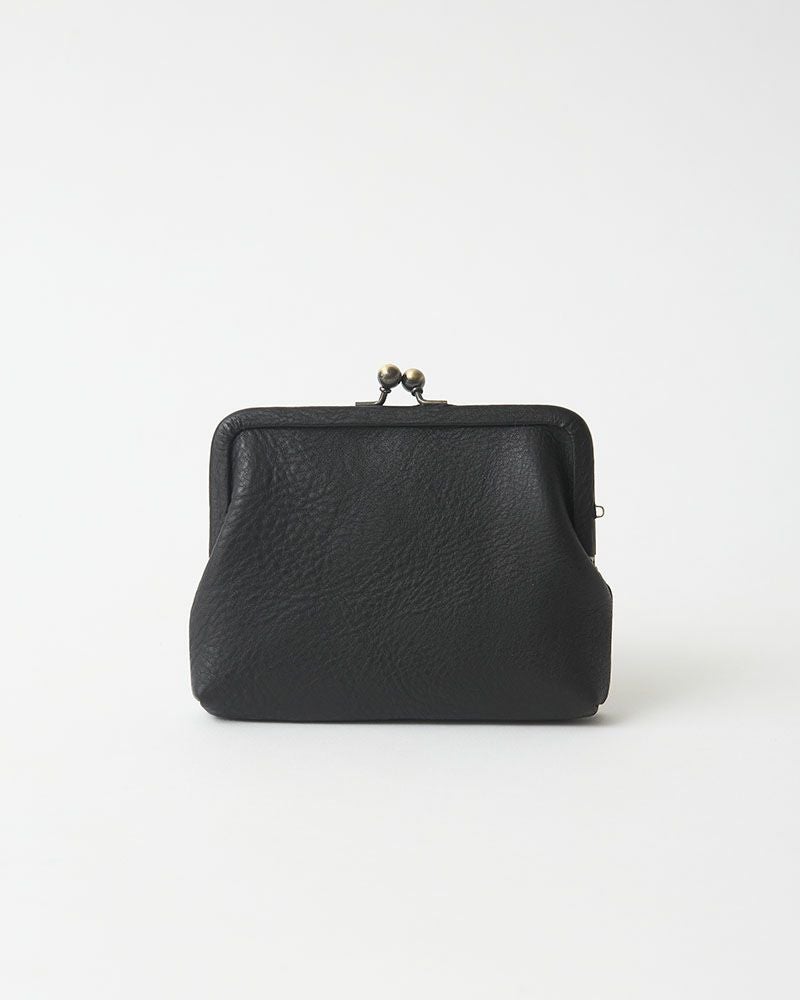 itsu mono スクエアがま口ポーチ(S) ブラック