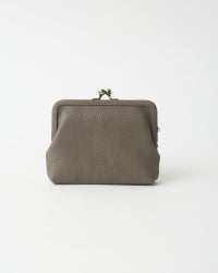 itsu mono スクエアがま口ポーチ(S) ピュアグレー