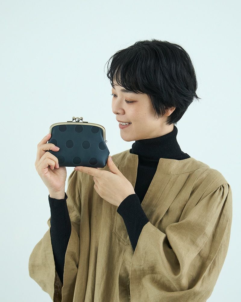 D-⑤ぽこぽこネップのスクエアがま口 D-⑤ぽこぽこネップのスクエアがま口 がま口 縫い付けタイプ
